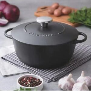 TRAMONTINA CAÇAROLA DE FERRO FUNDIDO D28CM 6L PRETO