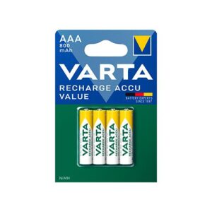 VARTA PILHAS RECARREGÁVEIS AAA LR03 800MAH