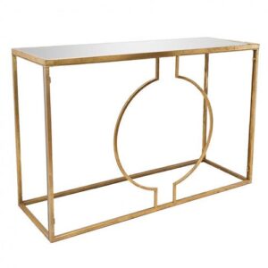CONSOLA WALL DOURADO TAMPO ESPELHADO