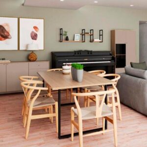 MESA SCANDINAVIAN 180x74x90 NOGUEIRA/PRETO