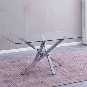 MESA RETANGULAR LIMOGES 160x76x90 VIDRO TEMPERADO
