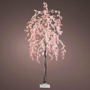 ÁRVORE SALGUEIRO-CHORÃO MICRO LED FLOR ROSA EXTERIOR 210cm