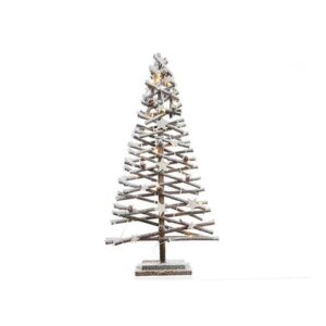 ÁRVORE DE RATTAN MICRO LED EFEITO NEVE 40x12x80cm