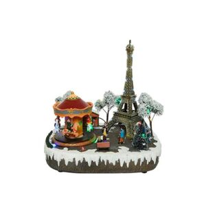 FIGURA DE NATAL DE PARIS COM LUZ, MUSICA E MOVIMENTO