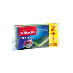 VILEDA ESFREGÃO ULTRA FRESH COM ESPONJA 2+1 ANTI-BACTÉRIAS