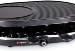 ALPINA RACLETTE GRILL 8 PESSOAS 1200W PRETO