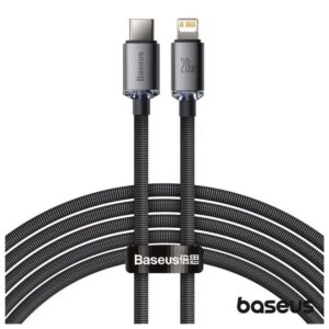 BASEUS CABO USB-C MACHO P/LIGHTNING MACHO PD 20W 2M CRYSTAL