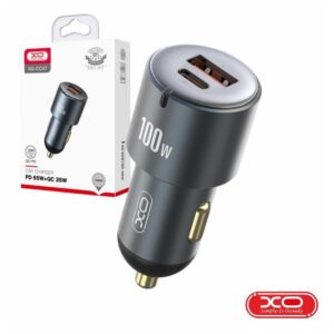 XO ADAPTADOR ISQUEIRO 100W USB-A QC 35W / USB-C PD 65W