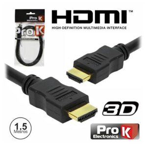 PROK CABO HDMI DOURADO MACHO / MACHO 1.4 PRETO 1.5M