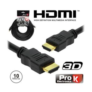 PROK CABO HDMI DOURADO MACHO / MACHO 1.4 PRETO 10M