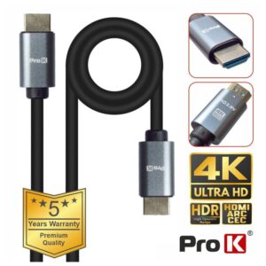 PROK CABO HDMI 2.0 UHD 4K MACHO / MACHO 3M