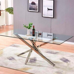 MESA RETANGULAR TOKIO L200 x P100 x A76 PÉS DOURADOS
