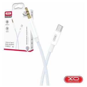 XO ADAPTADOR USB-C MACHO P/ JACK 3.5MM MACHO BRANCO/AZUL