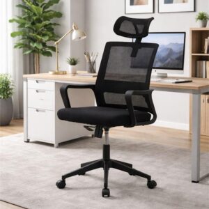 CADEIRA DE SECRETÁRIA ERGONÓMICA PRETA