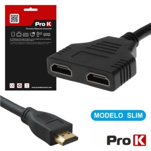 PROK CABO ADAPTADOR HDMI 1 ENTRADA 2 SAÍDAS SLIM