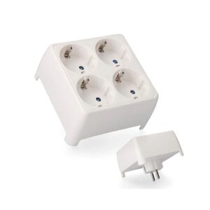 EDM FICHA 4 TOMADAS SCHUKO T/TL 16A 2400W 4,8mm RETRACTILADO