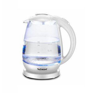 TECHWOOD JARRO DE ÁGUA ELÉTRICO BRANCO/VIDRO 2200W 1.7L